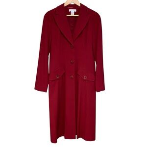 Vintage Newport News Elegant Red Cabernet Women's Overcoat Size 8 NWOT